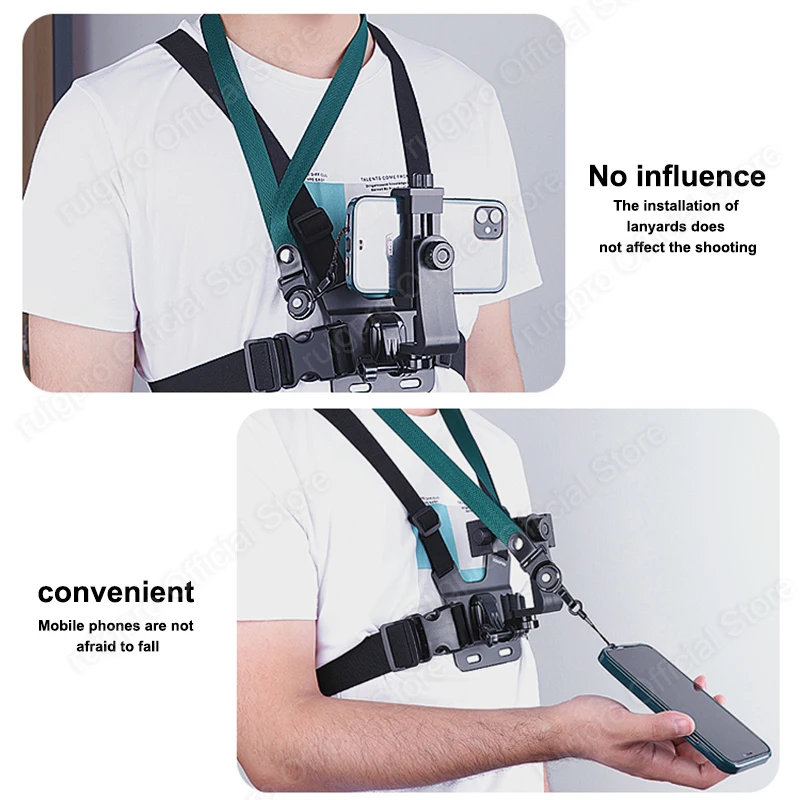 Chest-mounted Mobile Phone Holder, First-person Perspective Adjustable  Chest Strap Headband Sports Camera Chest-mounted Vlog Video Shooting  Outdoor Li