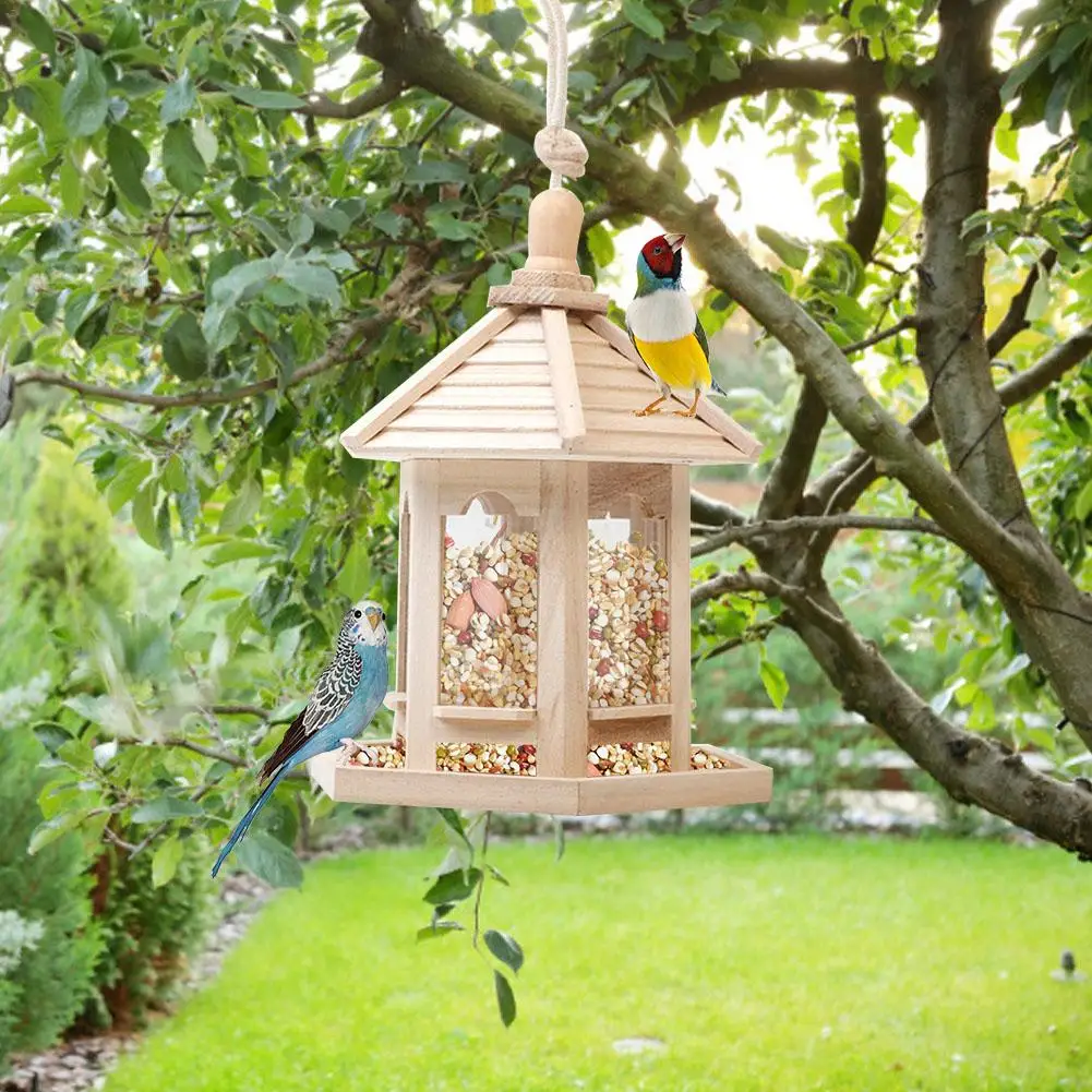 贅沢品 復活祭 装飾 バードフィーダー野鳥 餌台 屋根 付き 吊下げ 餌場 えさ台 鳥小屋 鳥かご 鳥 餌入れ バードウォッチング 小鳥 