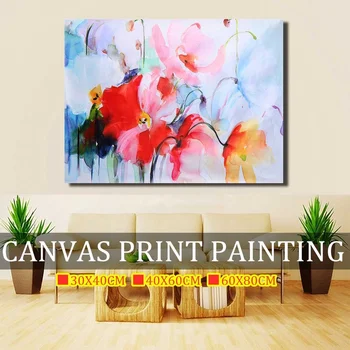 

New Wall-Painting Floral Posters Decor Poster Nordic Painting Watercolor Flower Canvas Painting Print Poster