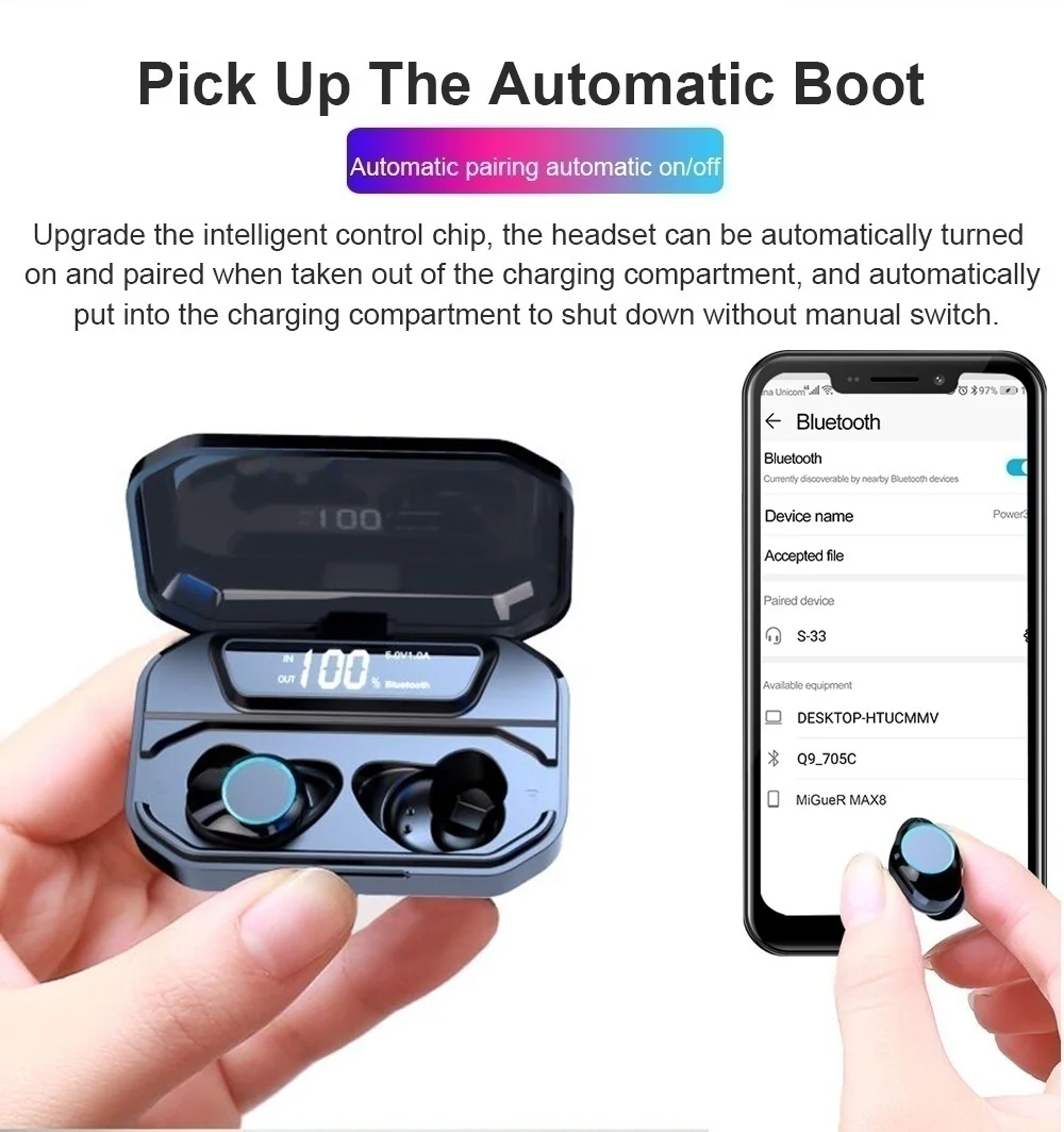 Yuetc X6 TWS Bluetooth наушники 5,0 спортивные беспроводные наушники bluetooth гарнитура с микрофоном для android iphone