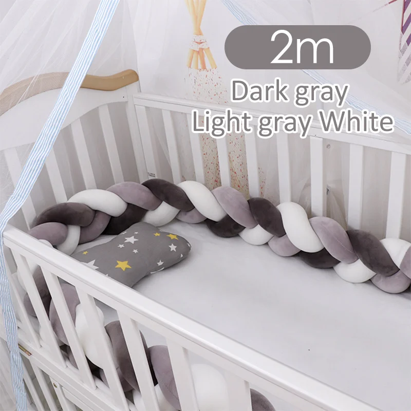 color 23 New Arrival 1-9 Baby Crib Bumper Cushion 1.5M/2M/3M Newborn Bed Braid Stuff Stroller Accessories Baby Room Decor Kids' things - Цвет: color 23