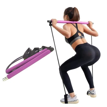 

2020 New Yoga Resistance Bands Pilates Stick Indoor Sport Exercise Rubber Tube Elastic Band Bodybuilding Fitness Equipment