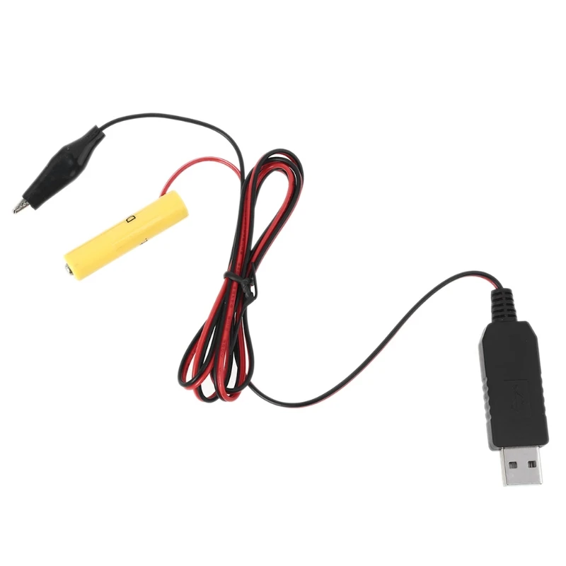 S-TROUBLE Universal LR03 AAA Batterie-Eliminator 2 m USB-Stromversorgungskabel Ersetzen Sie 1 bis 4 Stück AAA 1,5 V Batterie für elektrische Spielzeug-Taschenlampenuhr