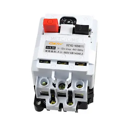 DZ162-16 AC 660V 6.3A переменного тока 3-полюсный защиты выключатель для оборудования