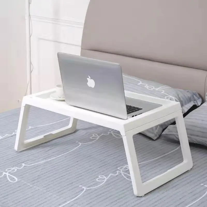 Folding Laptop Table Stand Portable Study Desk Plastic Foldable Computer Desk for Bed Sofa Breakfast Bed Tray Serving Table
