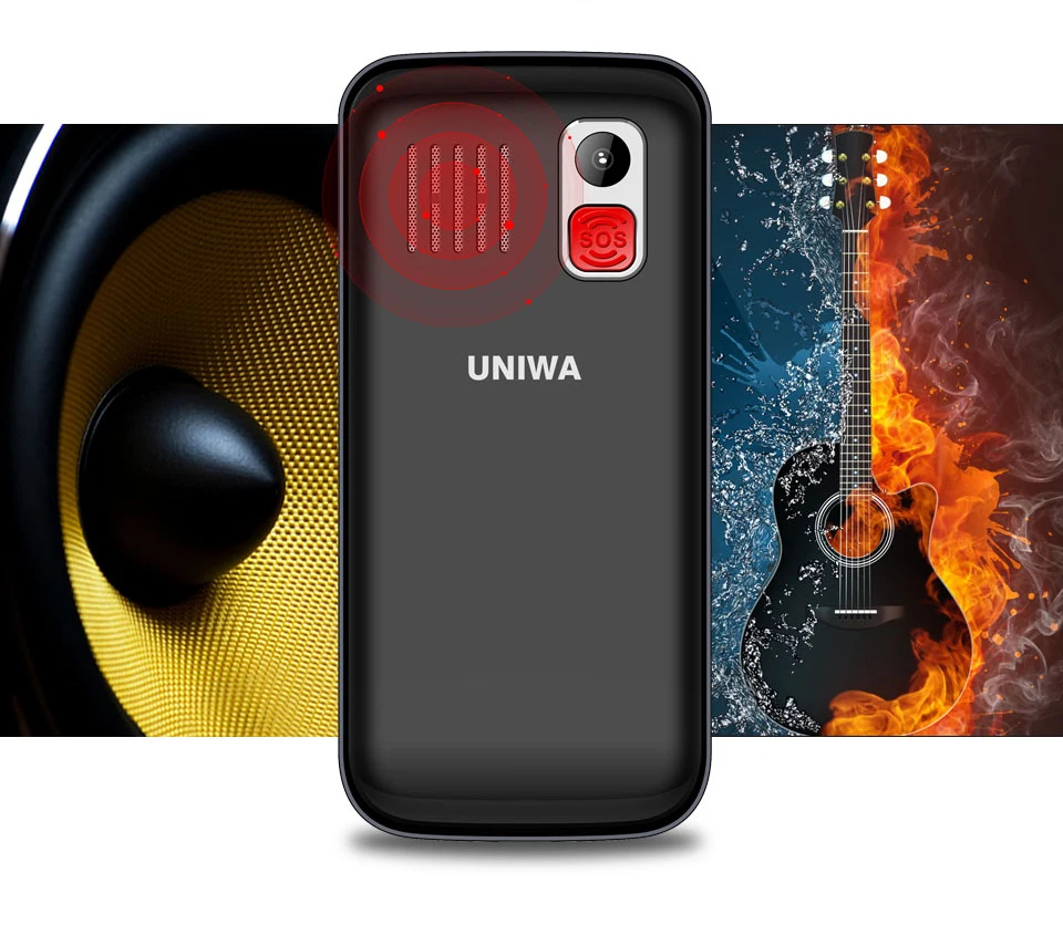 UNIWA V808G сильный фонарь кнопочный Громкий мобильный телефон большой SOS 3g английская русская клавиатура 10 дней в режиме ожидания 3g WCDMA мобильный телефон