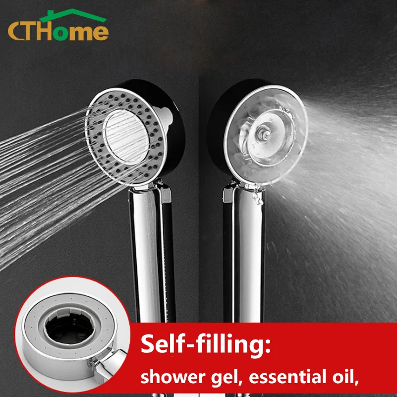 

CTHome High Pressure Adjustable SPA Jetting Shower Filter High Pressure Water Saving Shower Head Handheld Shower Head