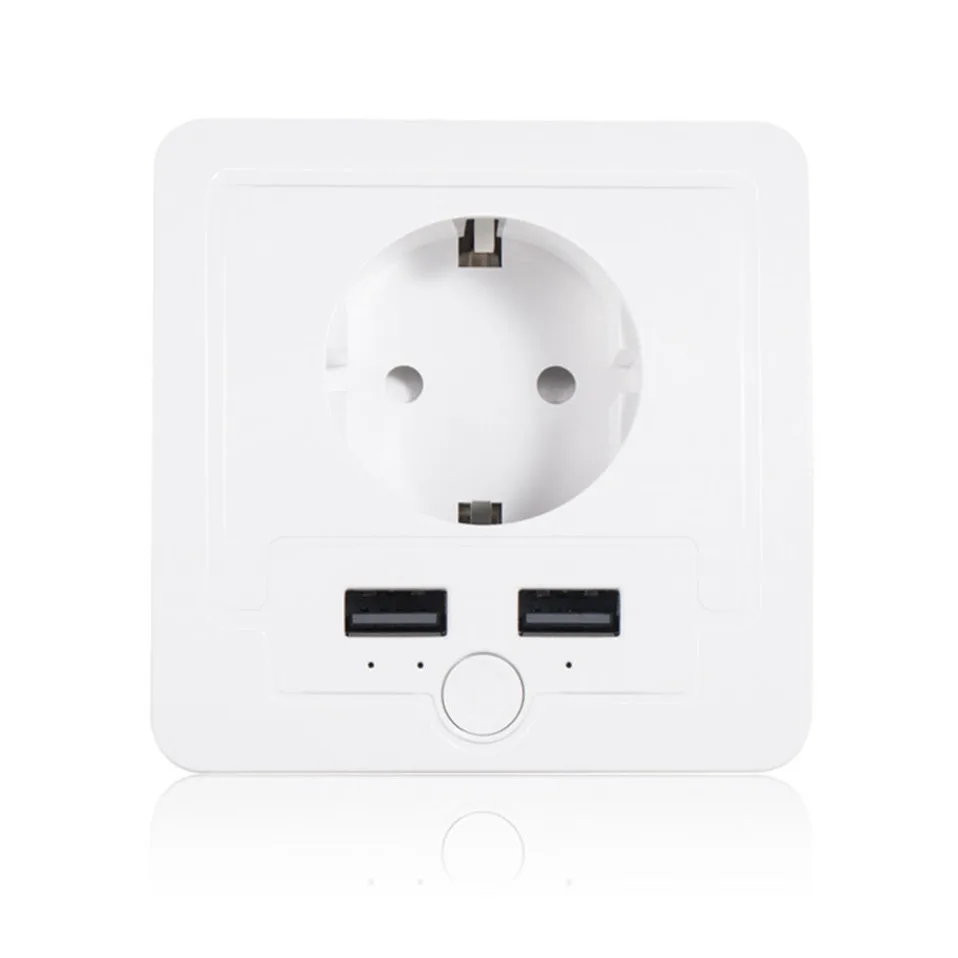 Умная USB розетка AVATTO 16A EU Wifi Разъем питания работает с Google Home Alexa IFTTT Tuya Smart life APP голосовой пульт дистанционного управления