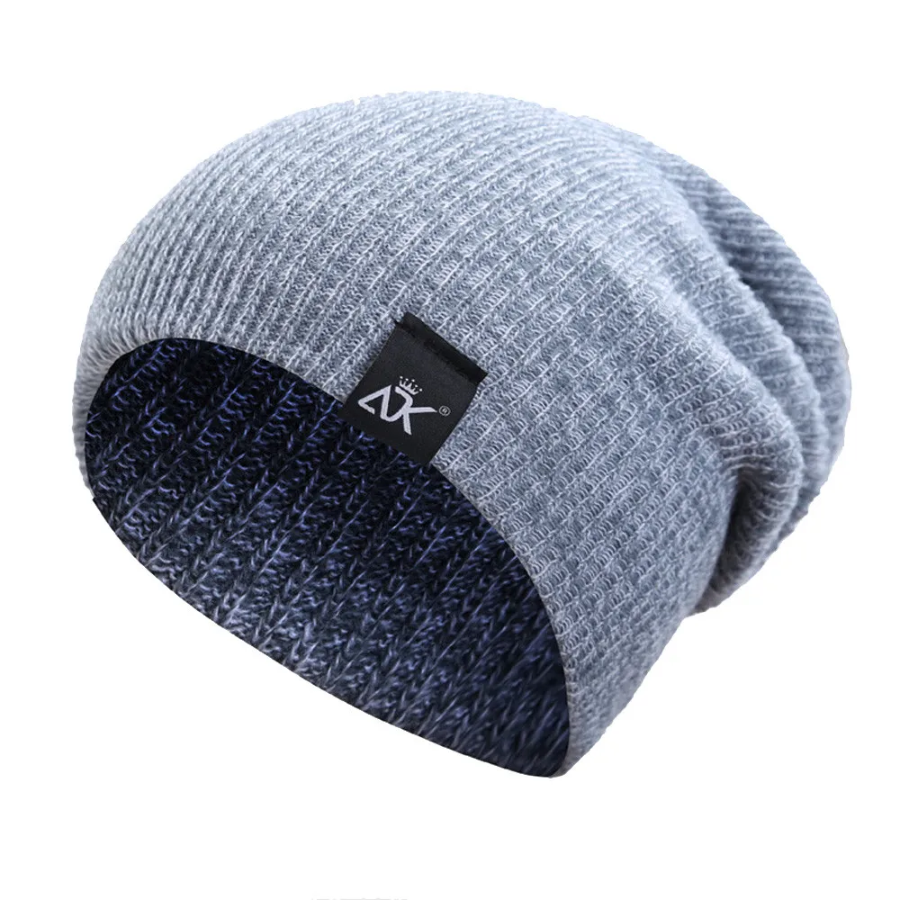 Knit Hat Men Acrylic hip hop Fibres Knitting Wool Beanies Keep Warm Winter Comfortable Fur Ball Hat Outdoor Accessories 10.31