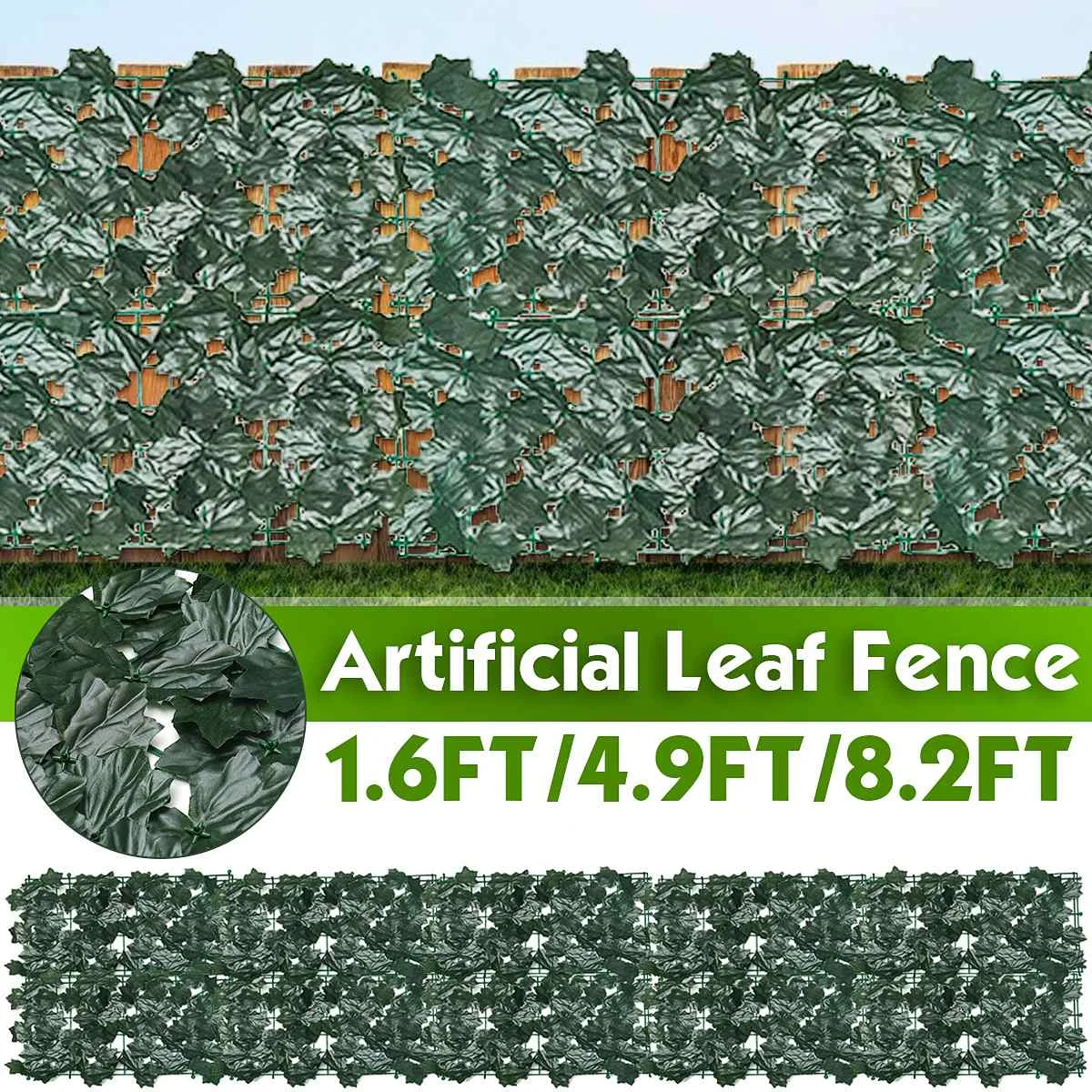 Artificial Leaf Fence Screen Privacy Plant Leaves Wall Hedge Grass