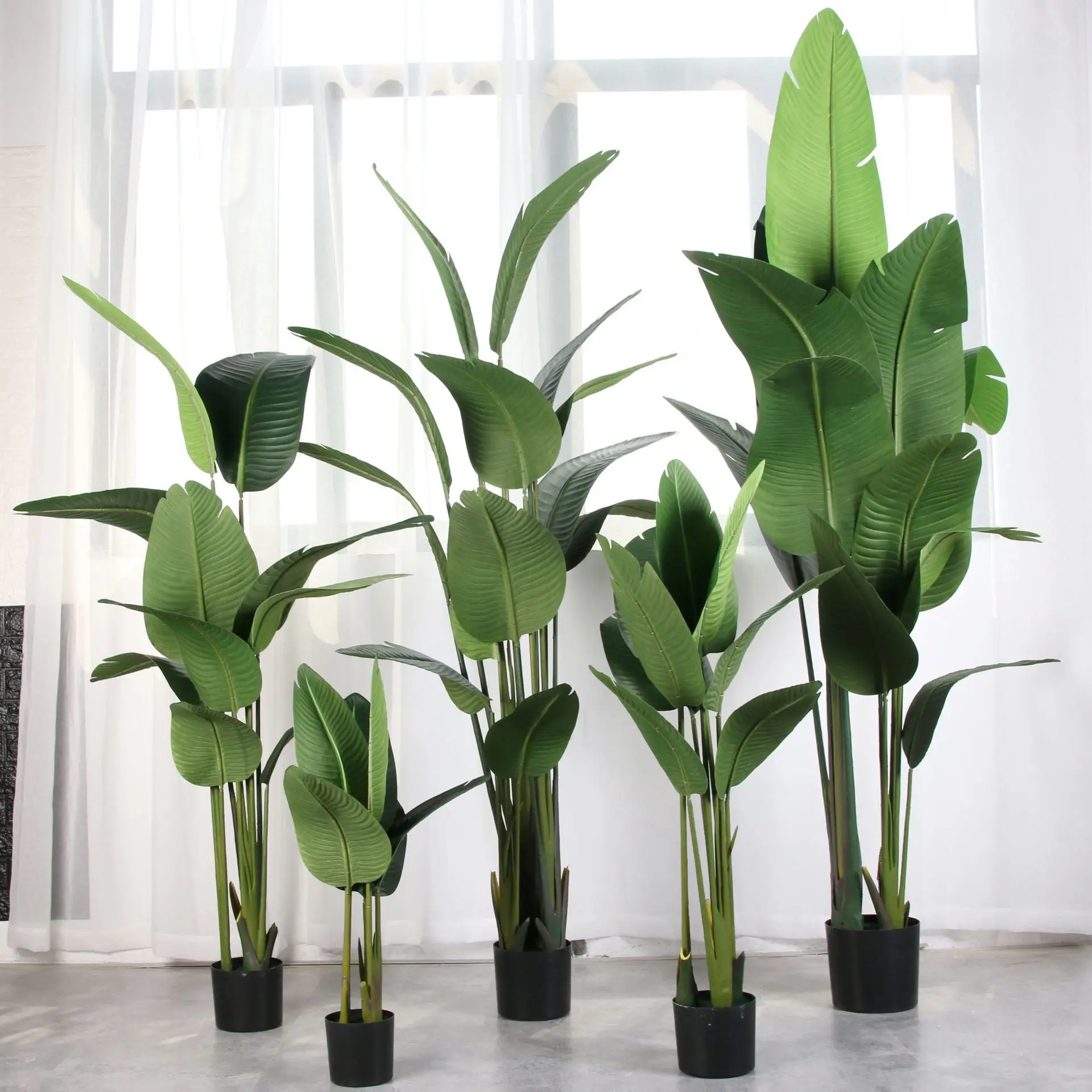 

Simulation Pot Plant Ravenala European Style Home Decoration Tree Green Vegetation Leaves Ravenala Set Wholesale Canna