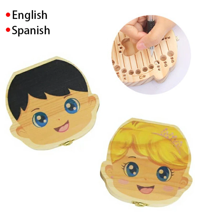 Organizer Case Tooth-Box Baby Souvenir Collector Teeth-Storage Save Umbilical Color-Paint