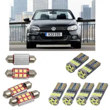 Внутренний светодиодный автомобильный светильник s для Volkswagen eos 1f7 1f8 кабрио автомобильные аксессуары номерной знак светильник 10 шт
