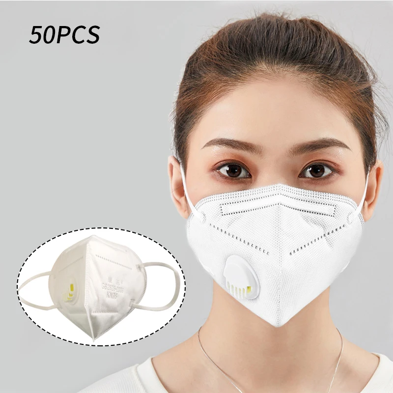 

50pcs N95 Safety Protective Mask 5 Layers Mask Bacteria Proof Anti Infection Kn95 Masks Particulate Mouth Respirator Anti Pm2.5