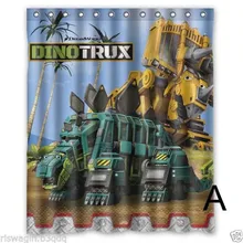 Dinotrux Американский мультсериал на заказ ткань занавеска для душа Водонепроницаемая занавеска для ванной из полиэфира с комплектами