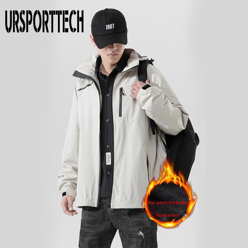 Abrigo de gran tamaño para hombre, impermeable, cortavientos, militar, para exteriores, ropa de otoño e invierno|Chaquetas| - AliExpress