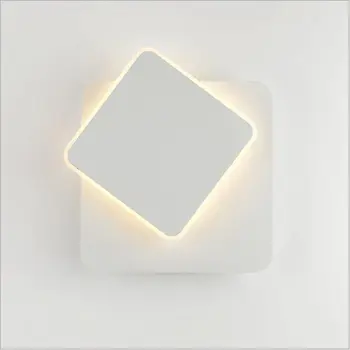 

Creative Bedside Wall Lamp Rotatable Living Room LED Wall Lamp Home Decor Modern Square Lamp Bedroom Night Light