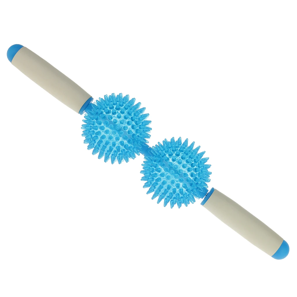 

Spiky Ball Trigger Point Muscle Massage Stick Roller for Pain Relieve, Green/Blue 2 Colors Available