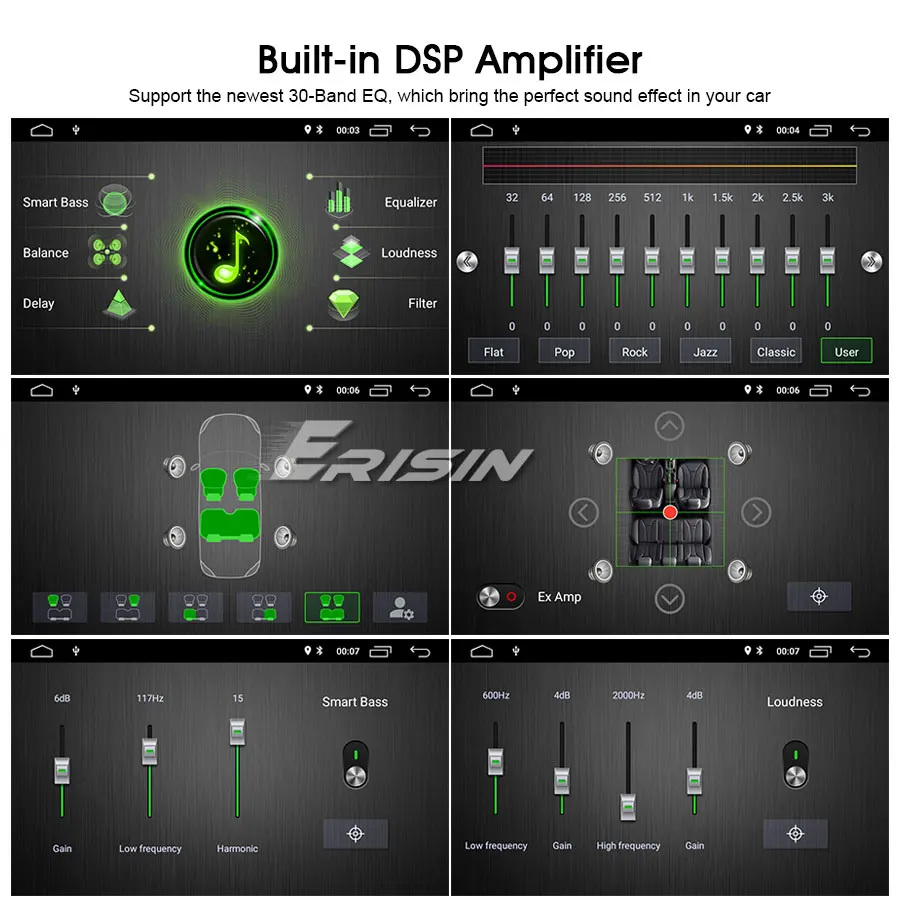 Erisin ES3074F DSP Carplay Android 9,0 Автомагнитола стерео для Fiat Ducato Citroen Jumper 7 дюймов gps wifi Автомобильный мультимедийный RDS