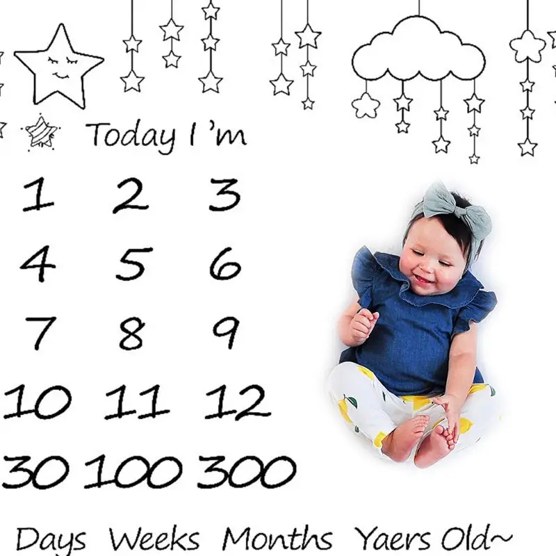 

Baby Photography Props Blanket Newborn Swaddle Wrap Photo Background Cloth Infants Monthly Growth Commemorative Blankets 72XC