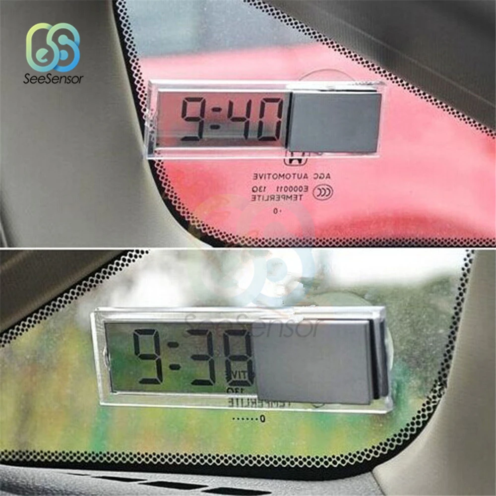 Электронные часы для автомобиля домашний декор жидкокристаллический дисплей настольные часы lcd автомобильный таймер Цифровые часы с присоской