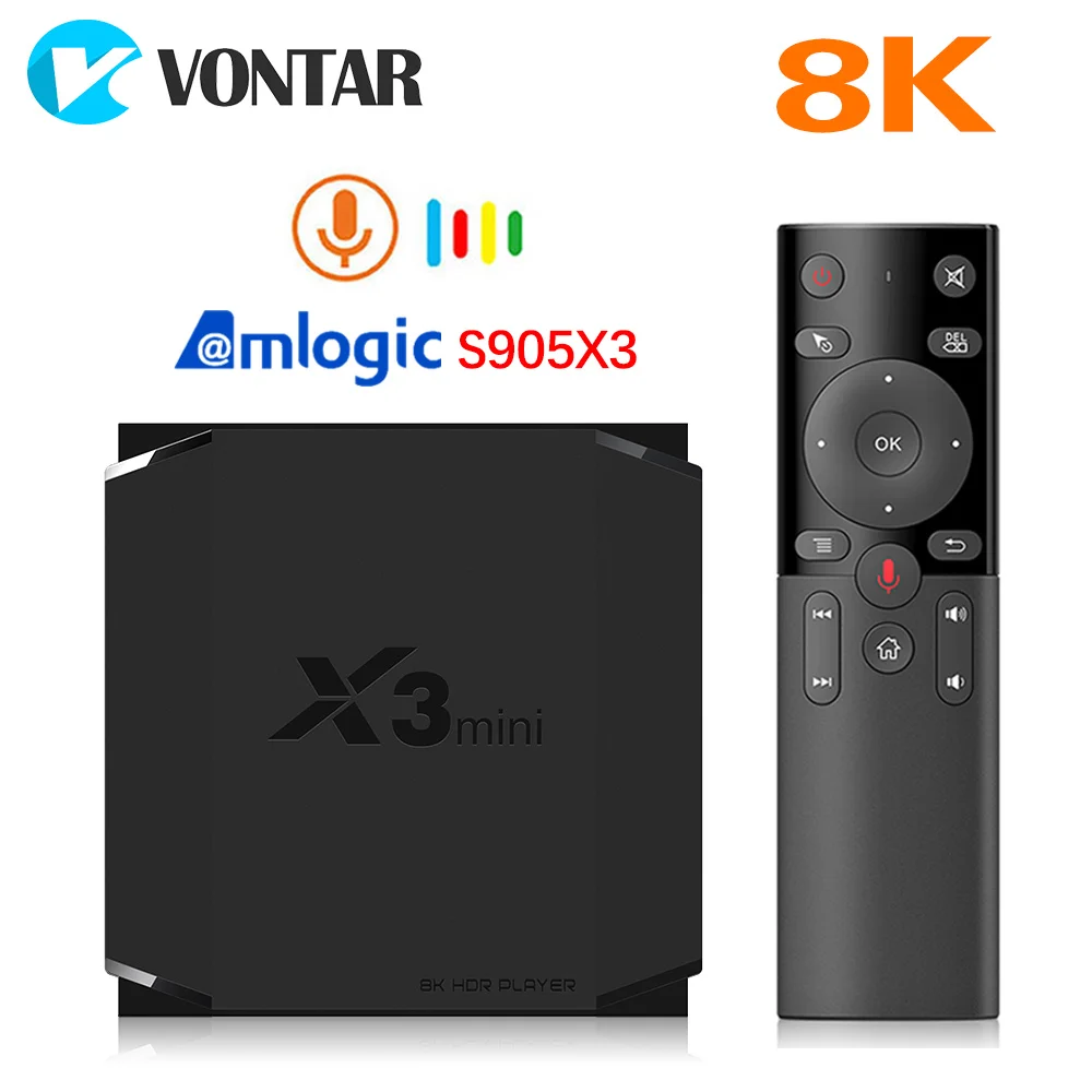 VONTAR X3mini 8K 4GB 64GB 32GB Amlogic S905X3 Smart tv BOX Android 9 0 Dual Wifi BT 4K 1080p Youtube Netflix X3 mini телеприставка |