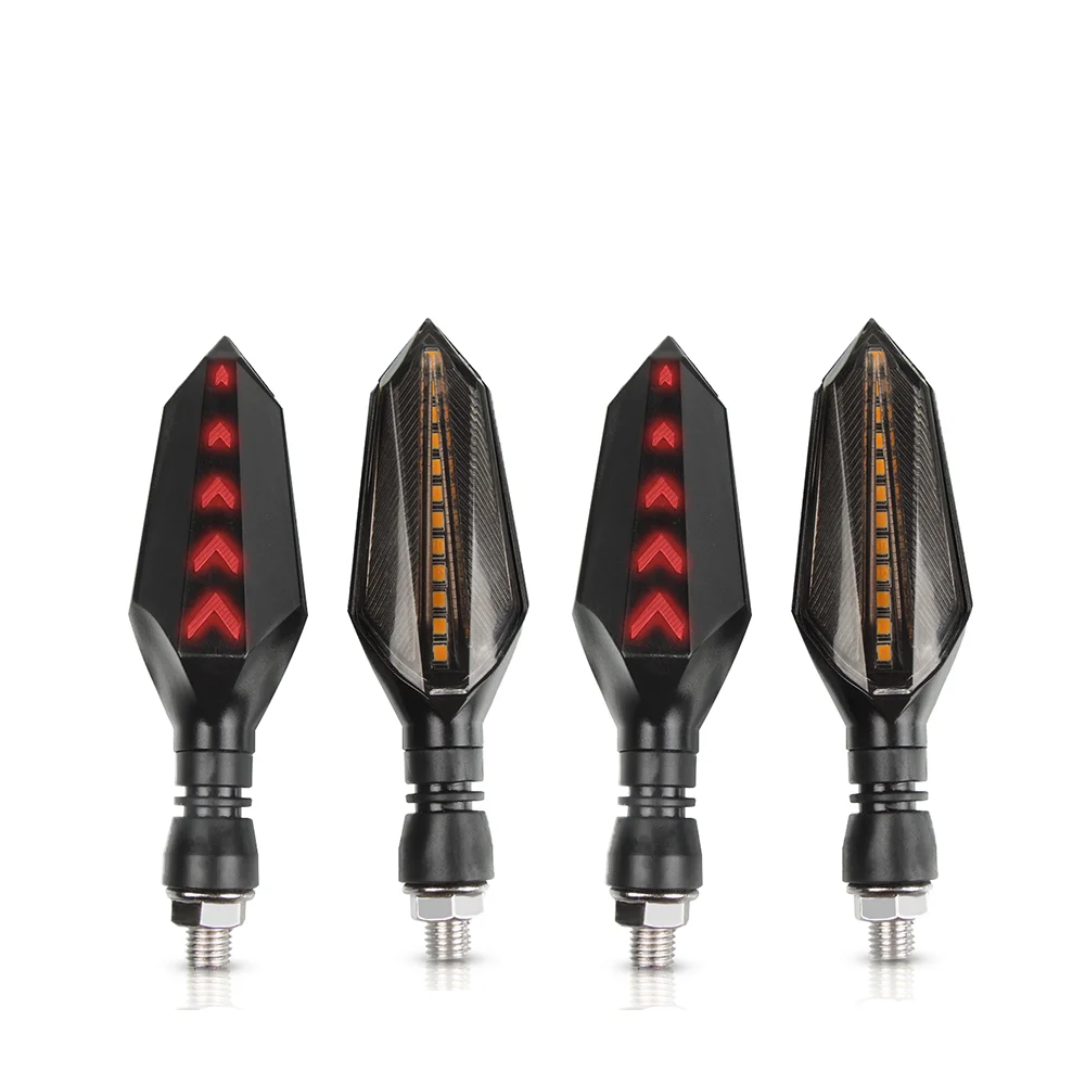 2 Pair red Указатель поворота, протекающей вспышки светодиодные индикаторы; обувь для езды на мотоцикле YAMAHA fz1 fazer fz6r fz8 xj6 fz6 MT-09 FZ-09 mt07 mt-07 XT660R - Цвет: 2 Pair red