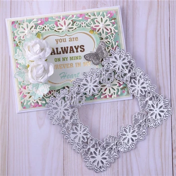 

InLoveArts Flower Butterfly Frame Metal Cutting Dies Embossing Stencil Scrapbook Spring Holiday Template Punch Paper Crafts New