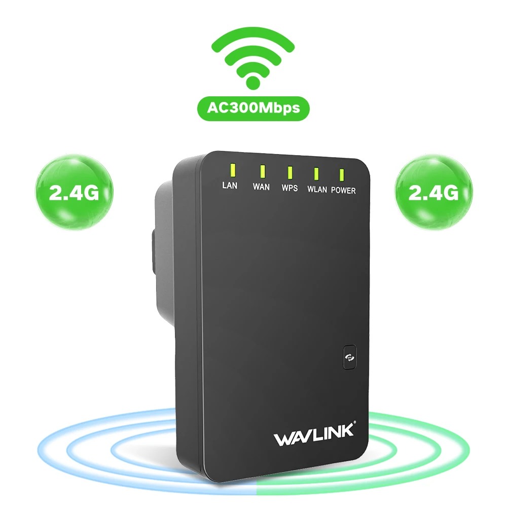 Wavlink Dual Band Wireless WiFi Repeater/2.4G&5G WiFi Extender/Router Boost WiFi Coverage Easy Installation Wall-plug WPS Button 