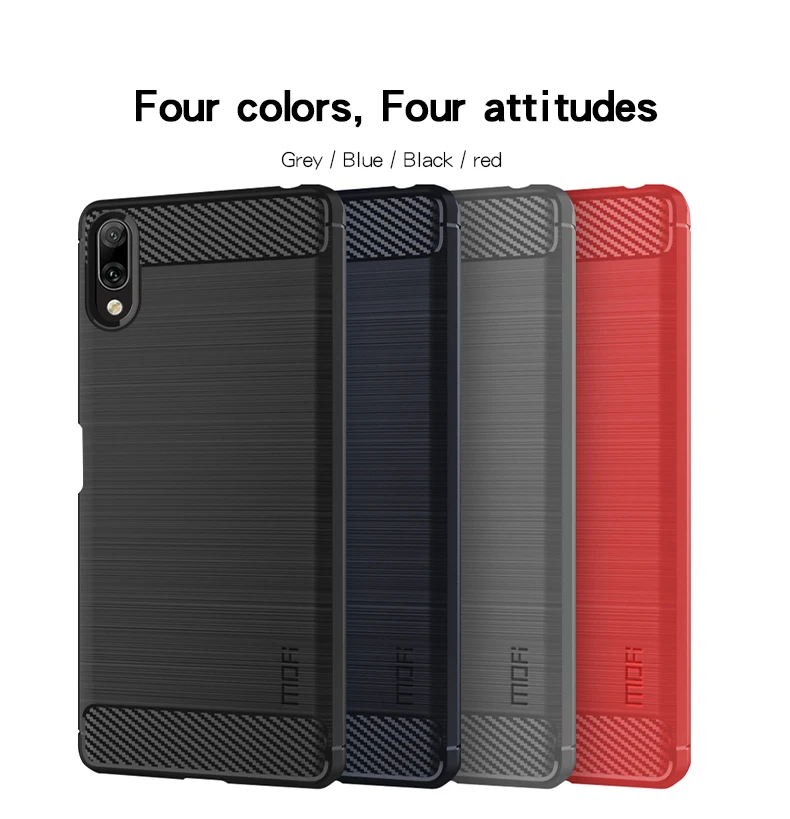Чехол для телефона Mofi для sony Xperia L3 L 3 I3312 I4312 I4332 I3322, Ультратонкий чехол из углеродного волокна, мягкий силиконовый чехол из ТПУ