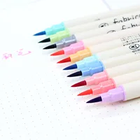 10 Colors Brush Pen Set Fabricolor Marker Pen Soft Tip Colour Brushpen Calligraphy Finecolour Brush Felt Art Markers Stationery 6