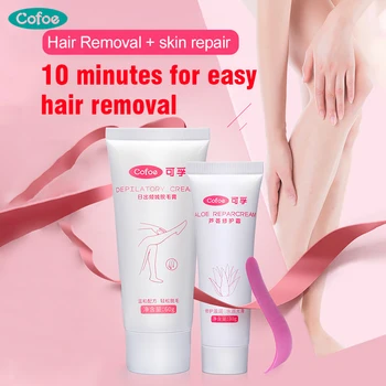 

Cofoe Hair Removal Cream & Repair Cream Set Unisex Gentle Not Stimulating Painless Remove of Axillary Hair & Leg Hair Body Care