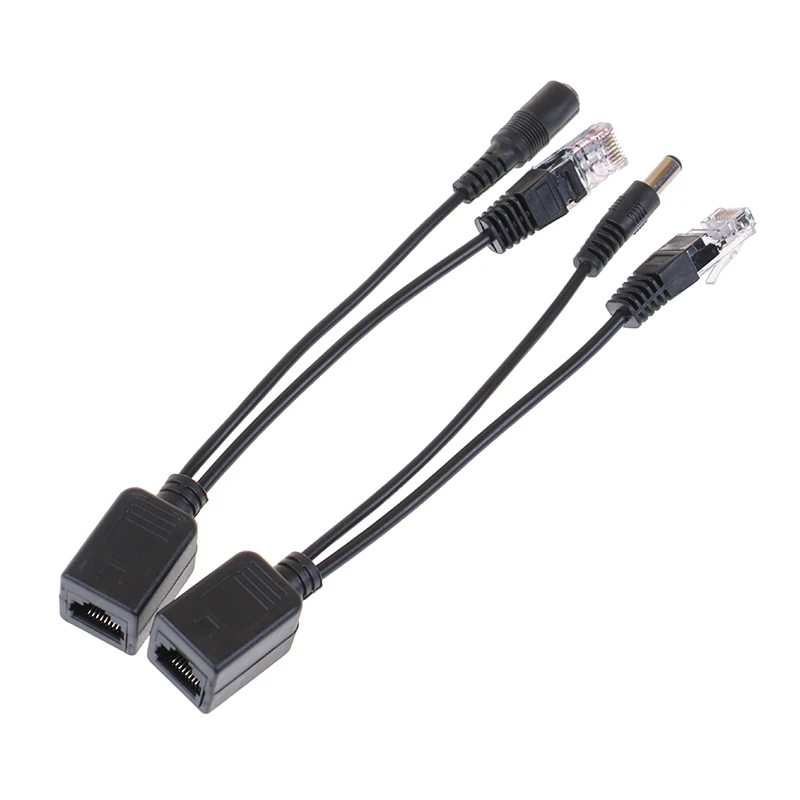 Cable POE de alimentación pasiva sobre Ethernet, adaptador, inyector divisor POE, 1 Juego