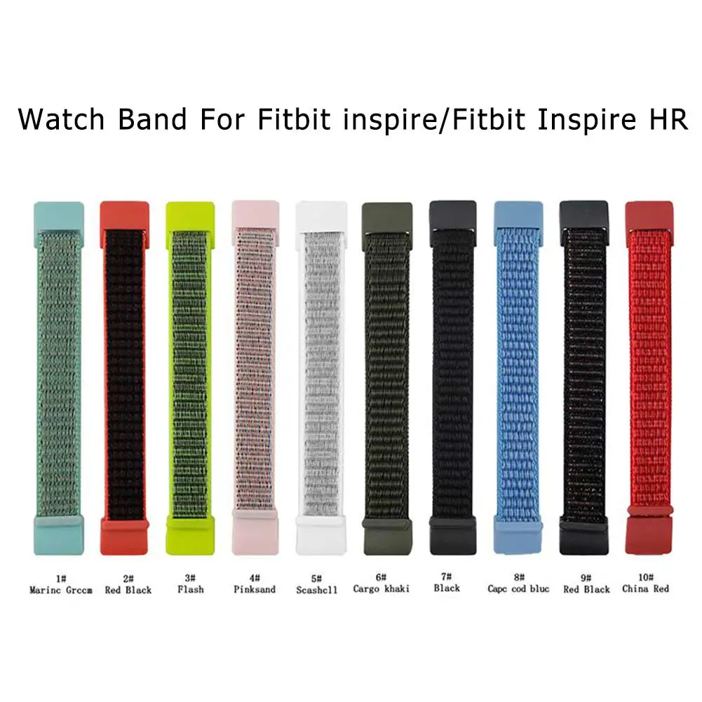 Новые смарт-часы ремешок для Fitbit Inspire HR нейлон крюк петля Высокое качество часы ремешок замена Браслет