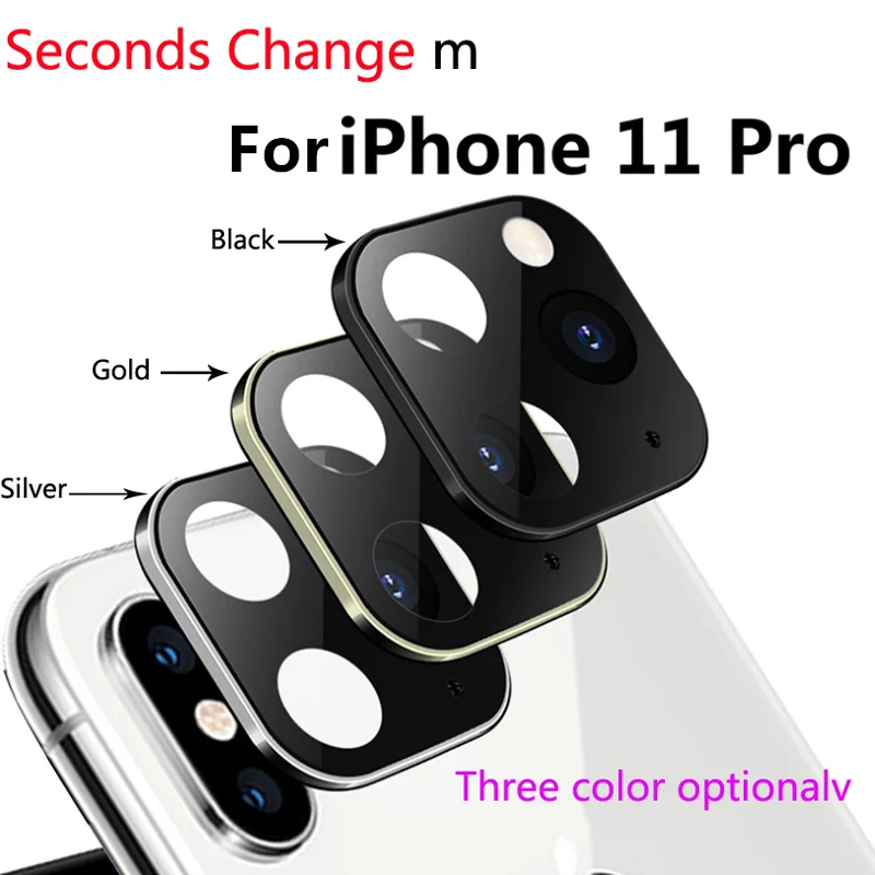 Задняя пленка для камеры, стеклянная Защитная пленка для объектива, наклейка для iPhone 11 pro, поддельная камера для iPhone X Xs Max, Защитная Наклейка для камеры