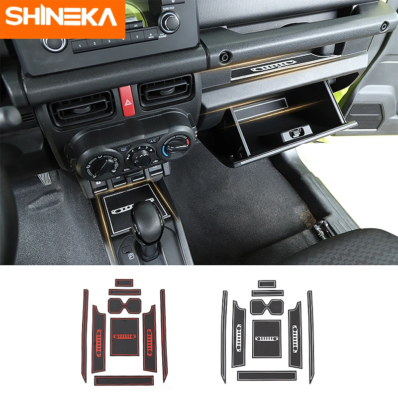 Shineka 9 stücke Innenleisten für Suzuki JIMNY 2019 + Tür Slot Geändert Wasser Bahn Auto Innen Zubehör für Jimny 2019
