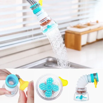 

360 Degree Faucet Filter Adjustable Kitchen Faucet Booster Filter Tap Extender Splash-proof Water Purifier Filter Kitchen tools