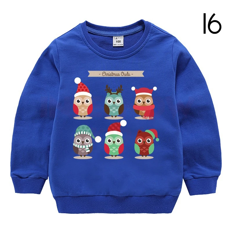 INPEPNOW Christmas Children's Sweatshirt for Girls Sweat Shirt Cotton Child Sweatshirt for Boys Baby Kids Hoodies Teens Clothes - Цвет: 16
