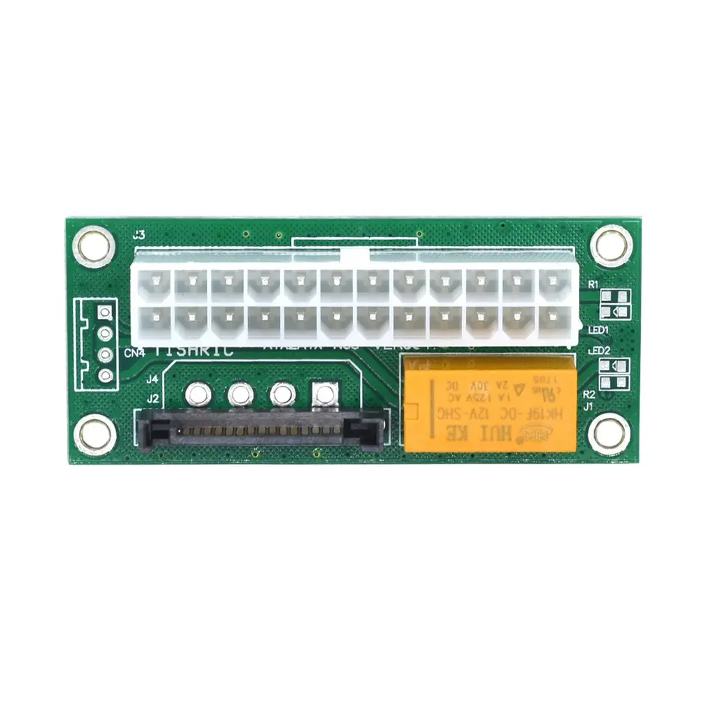 Черный двойной блок питания адаптер синхронизации блока Add2psu ATX 24 контакта на 4