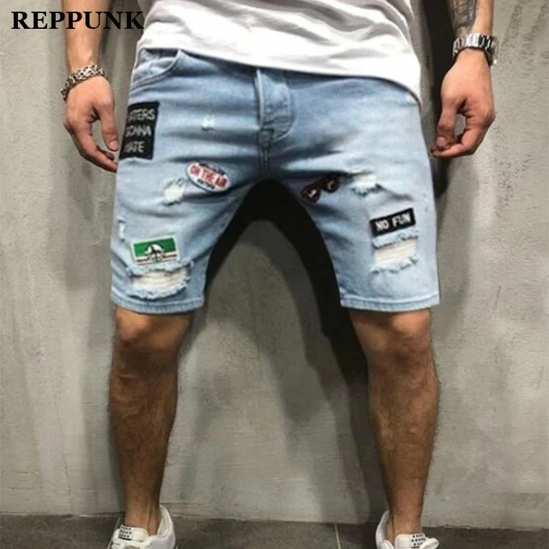 retro denim shorts