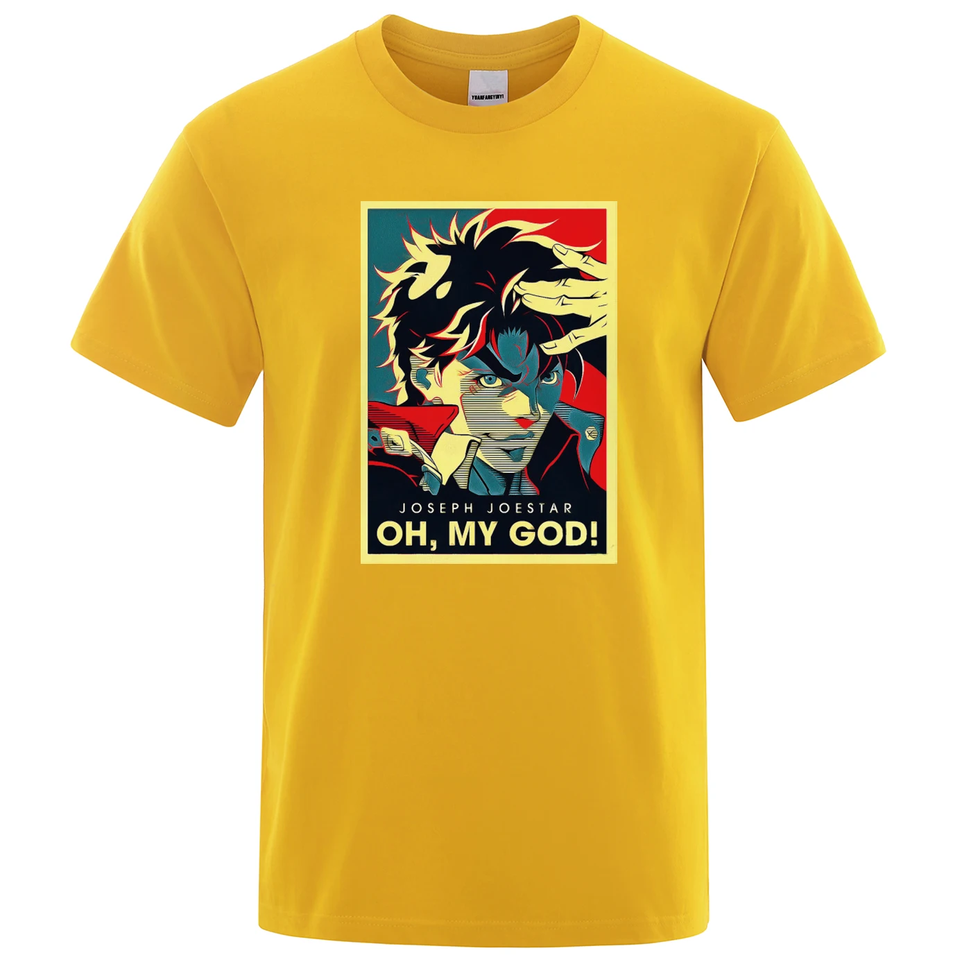 Joestar Joseph OH MY GOD/мужская футболка с надписью Jojo Необычные Приключения винтажные футболки мужские летние хлопковые уличные мужские футболки