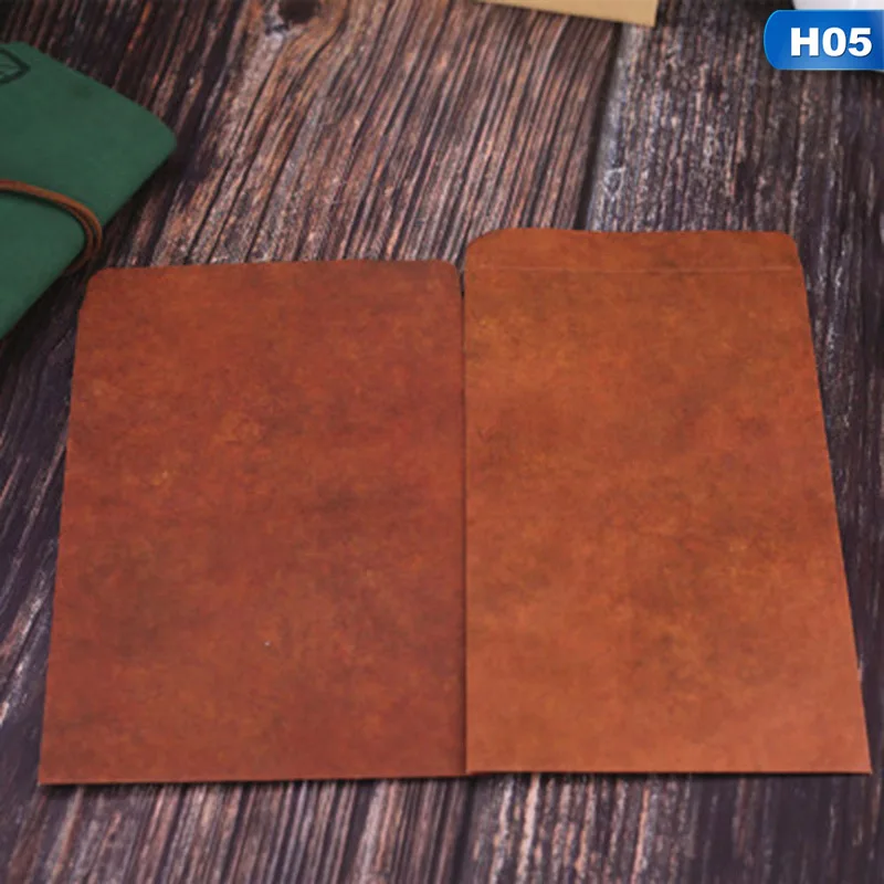 1Pcs Vintage Envelope Creative Kraft Paper Envelopes DIY Decorative Envelope Small Paper School Office Supplies - Цвет: H05
