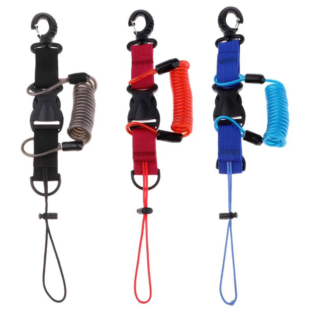 Scuba Diving Dive Lanyard Clip Snorkeling Webbing Strap with Quick Release Buckle for Camera Holding