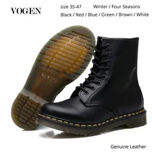 Doc/Мужская обувь; ботильоны; зимние ботинки; Мужская водонепроницаемая обувь из натуральной кожи; мотоциклетные ботинки; Coturno botas hombre; большой размер 47