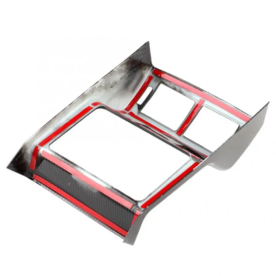 Car Rear Air Conditioning Vent Frame Carbon Fiber Texture Fit for Jaguar F-PACE X761 Rear Vent Decoration Trim
