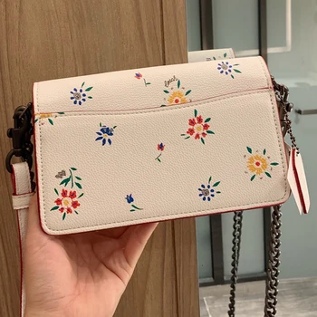 

Summer 2020 one shoulder tabby Mini chain bag new flower embroidery Dionysian bag envelope bag hand bag women's bag