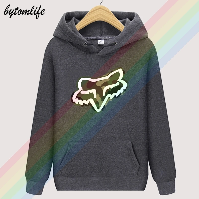 

2020 FOX SPORT Camouflage Autumn Black Brand Unisex Limitied Edition Top Hoodie Mens Fashion Wool Sweatshirt Pullover Asian Size