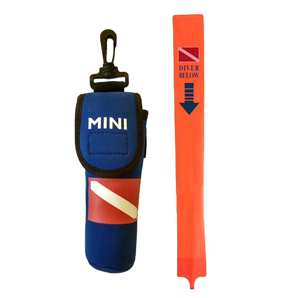 High Visibility Scuba Diving Diver Surface Marker Buoy SMB With Yellow Line