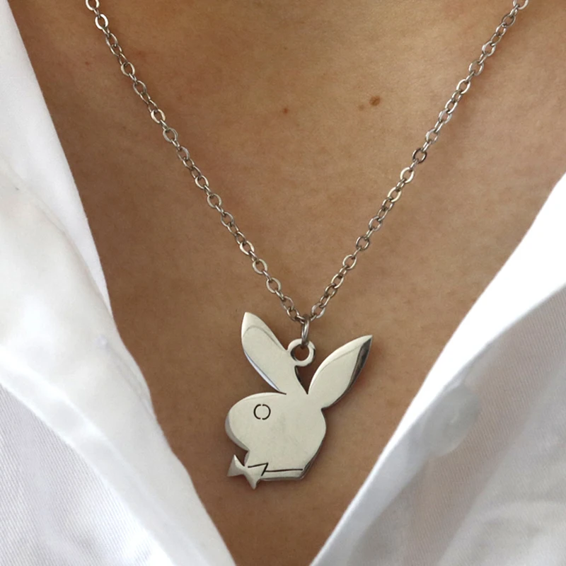 Billie Eilish Pendant Necklace Link Chain Stainless Steel Lock Pendant Necklace Couple Gifts
