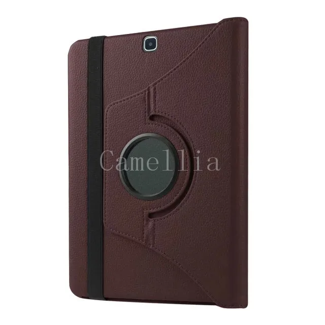 CucKooDo для Samsung Galaxy Tab S2 9,7, 360 вращающийся стенд смарт-чехол для Samsung Galaxy Tab S2 9,7-дюймовый SM-T815 планшет - Цвет: Brown